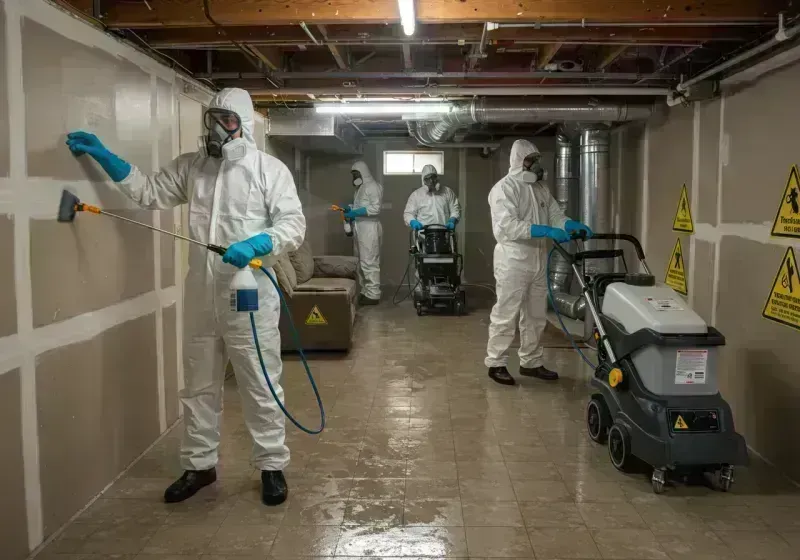 Basement Moisture Removal and Structural Drying process in Coal Creek, CO